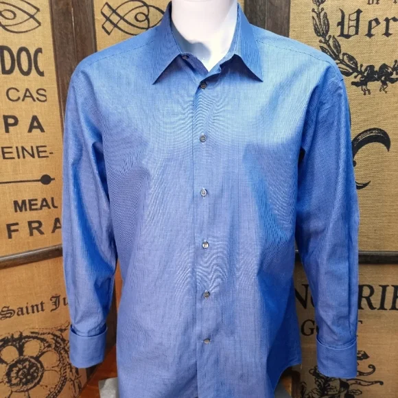 Ermenegildo Zegna Dress Shirt, French Cuffs, 16 1/2 - Picture 1 of 12